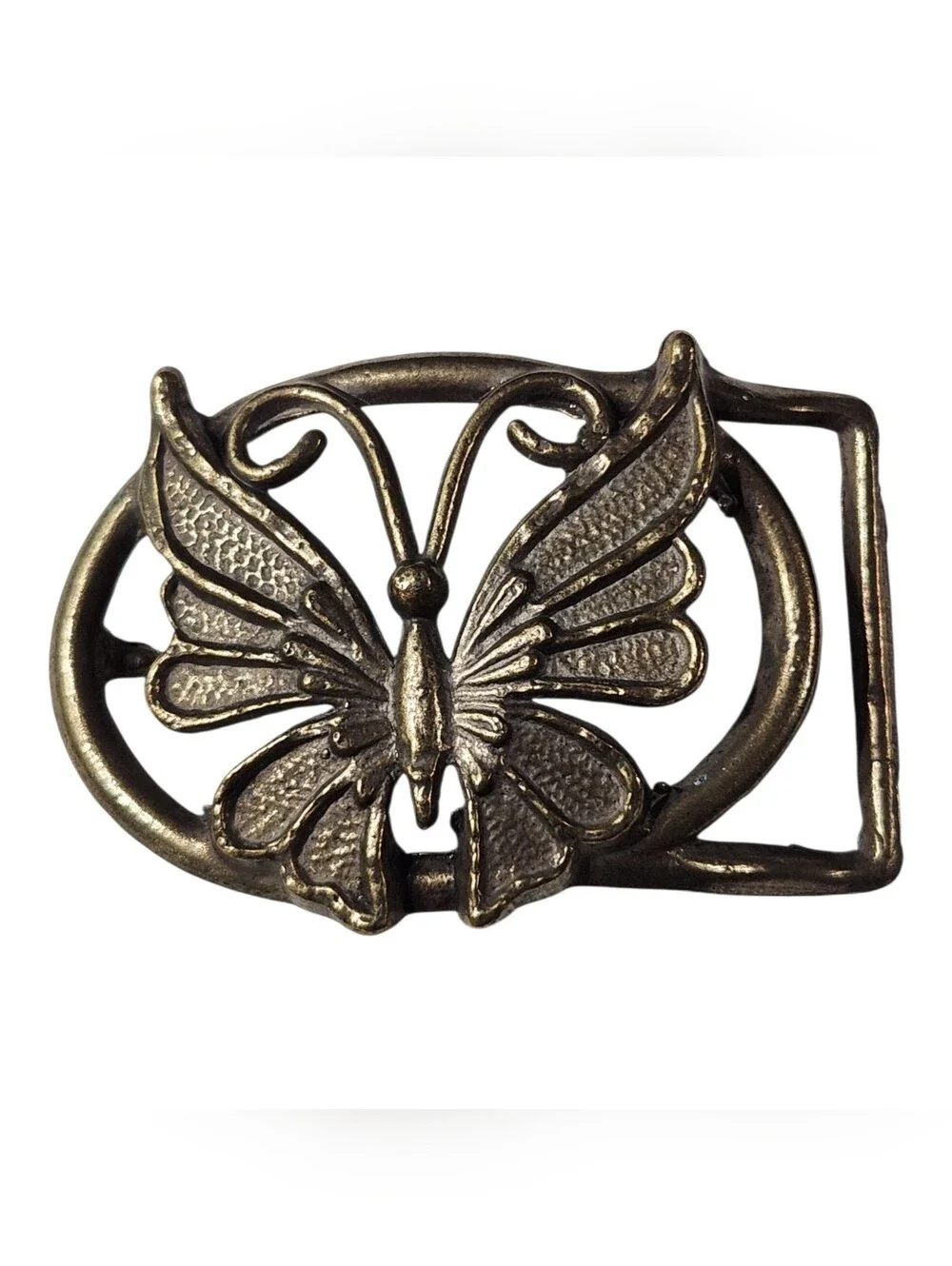 Beautiful Vintage Bronze Butterfly Belt Buckle